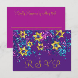 Colorido RSVP Gold Star Purpurinoso Confetti