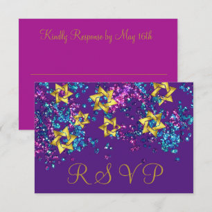 Colorido RSVP Gold Star Purpurinoso Confetti