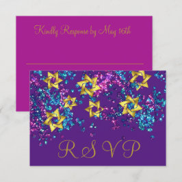 Colorido RSVP Gold Star Purpurinoso Confetti