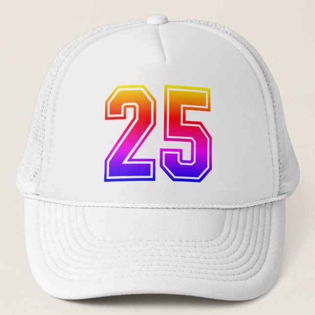 Colorido sombrero camionero del partido de cumplea (Anverso)