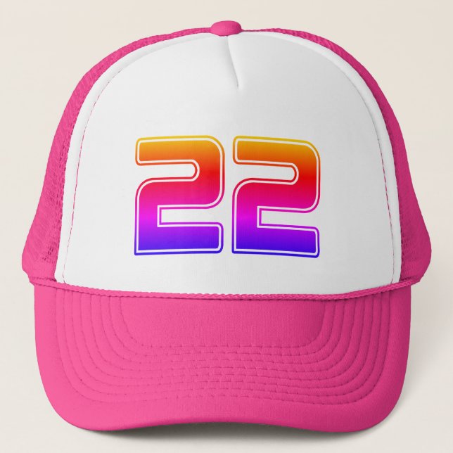 Colorido sombrero camionero del partido de cumplea (Anverso)