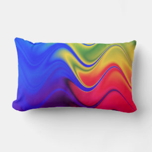 Colorido Swirl Imprimir almohada lumbar