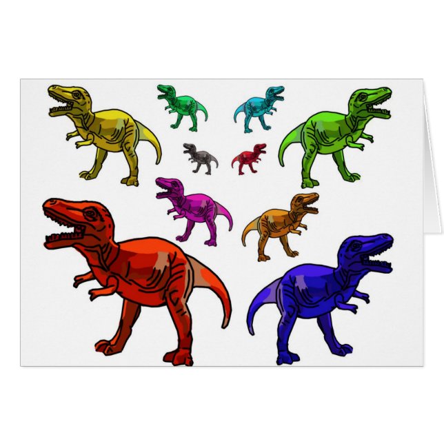 Colorido T-Rex (Anverso (Horizontal))