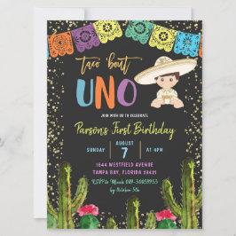 Colorido Taco Bout Uno Cumpleaños Invitación