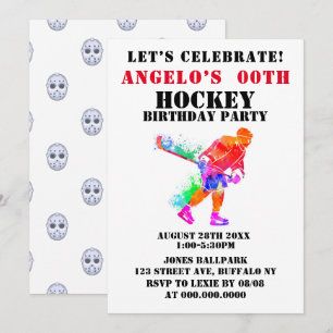 Colorido tema de hockey sobre pintura invita a fie