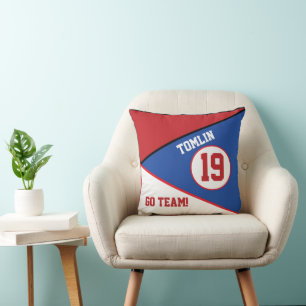 Colorido tema del deporte arrojar almohada