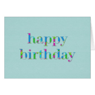 Colorido texto feliz de cumpleaños, azul