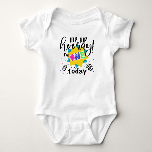 Colorido traje de baño de Jersey de cumpleaños (Anverso)