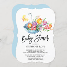 Colorido Tulip BabyShower Invitación