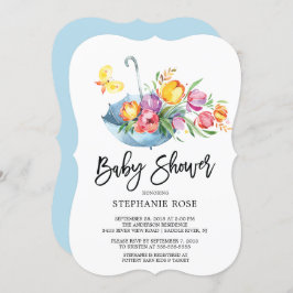 Colorido Tulip BabyShower Invitación