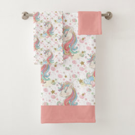 Colorido unicornio amarillo rosa Verde azulado