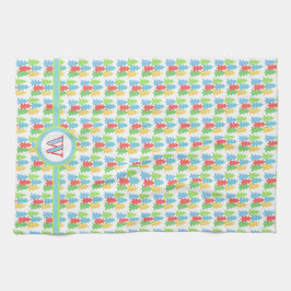 Coloridos árboles Navidades Cocina toalla