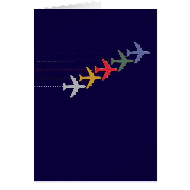 coloridos aviones de viaje (Frente)