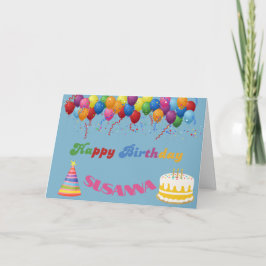 COLORIDOS BALONES FELICES TARJETA DE CUMPLEAÑOS