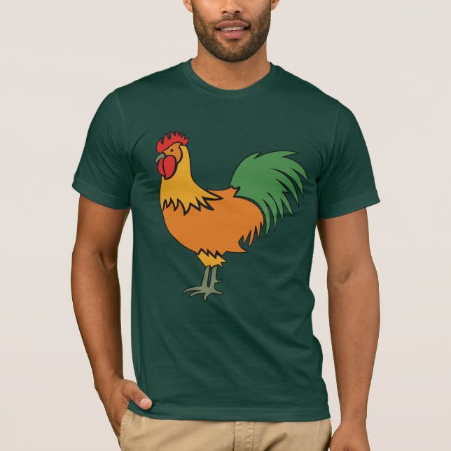 Coloridos camisetas de gallos y chaquetas (Anverso)