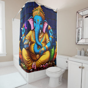 Coloridos conjuntos de cortina de ducha de Ganesh