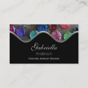 Coloridos Crackled Cabochon Jewel tarjetas de