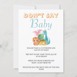 Coloridos dinosaurios banales no dicen tarjetas pa