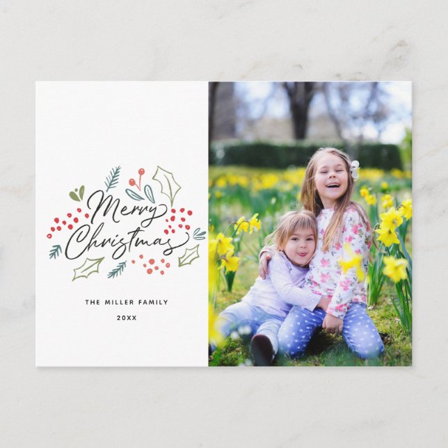 Coloridos Doodles Fotos de navidad (Anverso)