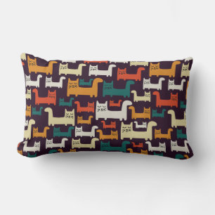 Coloridos Gatos Patrón almohadas de lanzamiento