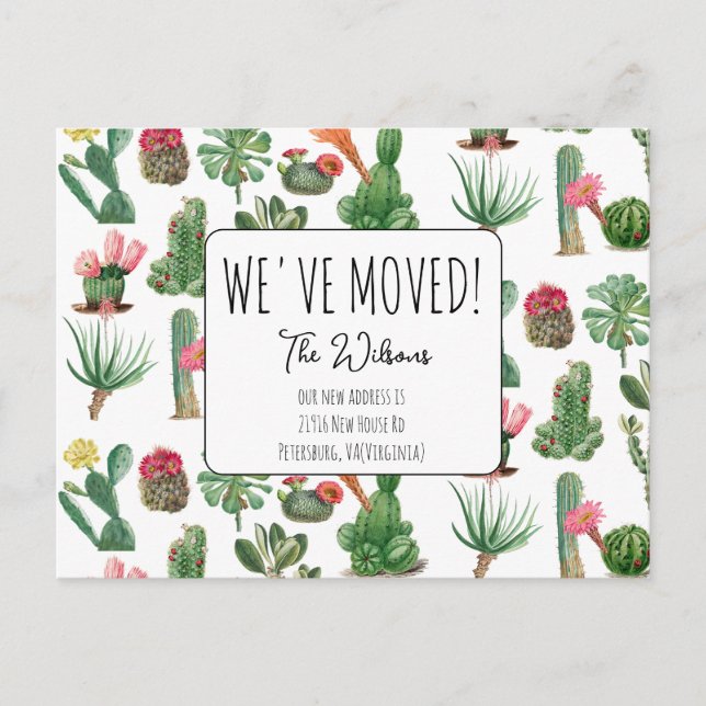 Coloridos Hemos mudado nueva Invitación de mudanza (Anverso)