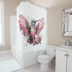 Coloridos juegos de cortinas de ducha de Hummingbi