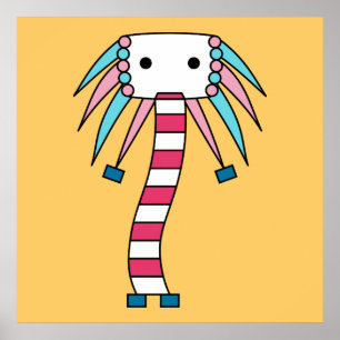 Coloridos kawaii adorables posters de caricaturas