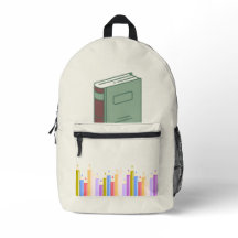 Coloridos libros y lápices de vuelta a la mochila