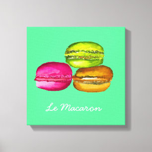 Coloridos Macarons acuarela arte funky