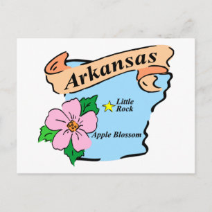 Coloridos mapas de Arkansas regalos y notas
