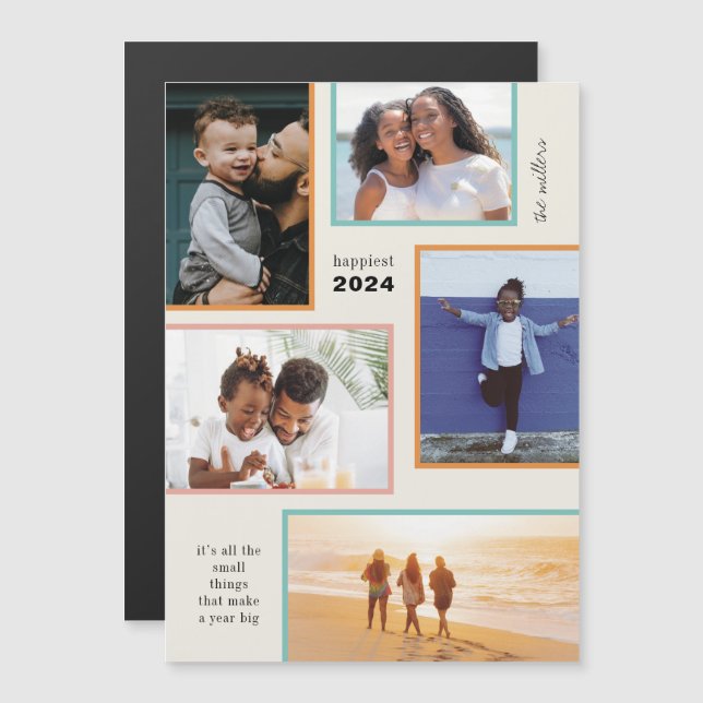 Coloridos momentos de vacaciones Tarjeta magnética (Anverso/Reverso)