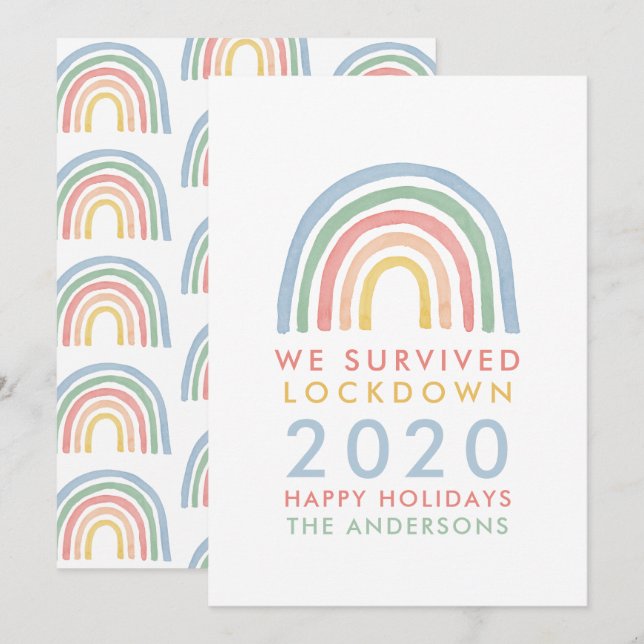 Coloridos Navidades del arco iris sobrevivimos al  (Anverso / Reverso)