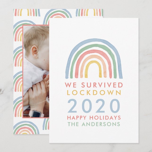 Coloridos Navidades del arco iris sobrevivimos al  (Anverso / Reverso)