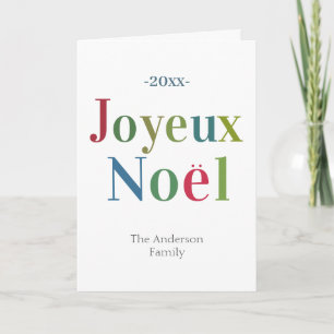 Coloridos Navidades franceses de Joyeux Noel