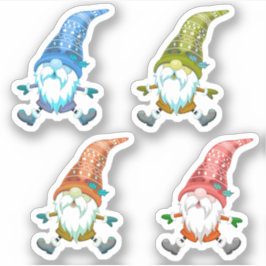 Coloridos Navidades gnome Vinyl pegatinas