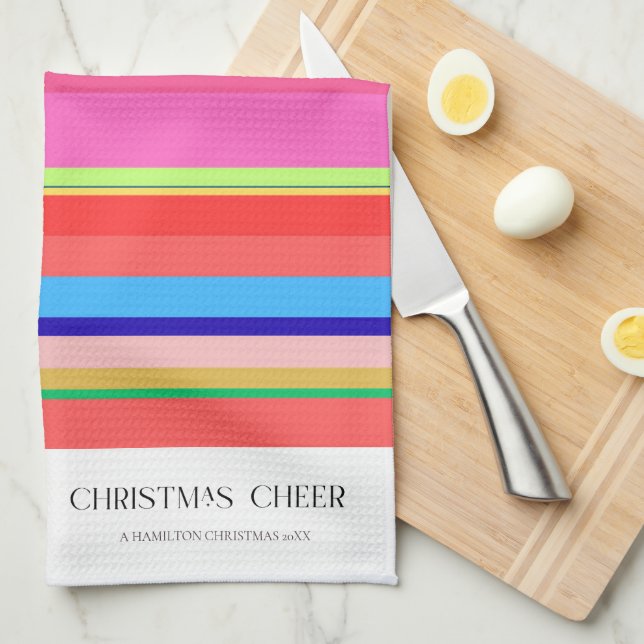 Coloridos Navidades modernos luminosos toalla de c (Doblado Cuarto)