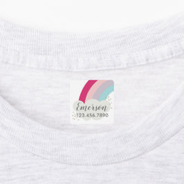 Coloridos niños arco iris impermeable etiqueta