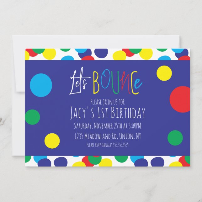 Coloridos niños Birday Jump Bonch House Park (Anverso)