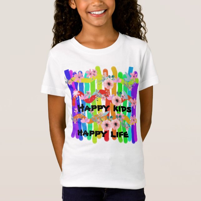 coloridos palos de flores camiseta (Anverso)