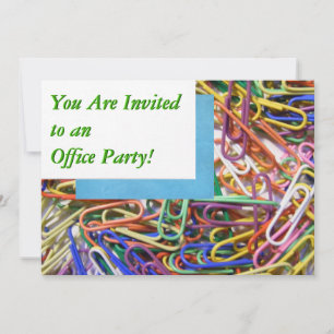 Coloridos Paperclips Invitación de la parte de Off