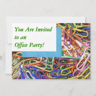 Coloridos Paperclips Invitación de la parte de Off
