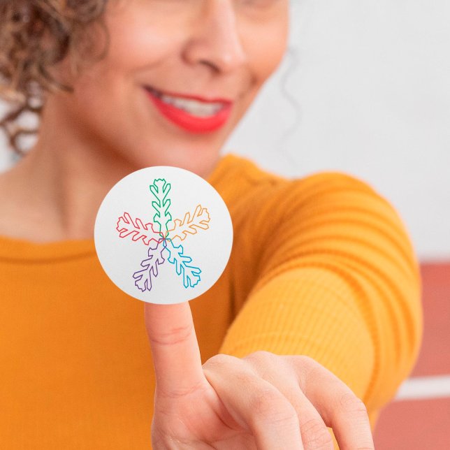 Coloridos Pegatinas de copos de nieve (Subido por el creador)