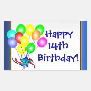 Coloridos Pegatinas de los globos de cumpleaños