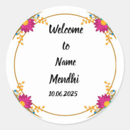 Coloridos pegatinas de Mendhi