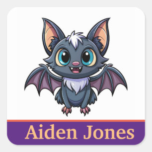 Coloridos pegatinas de murciélago personalizados