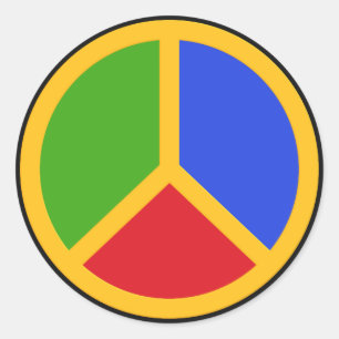 Coloridos pegatinas de signos de paz