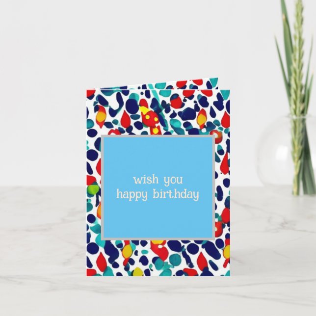 coloridos puntos de polka cumpleaños Invitación Fa (Anverso)