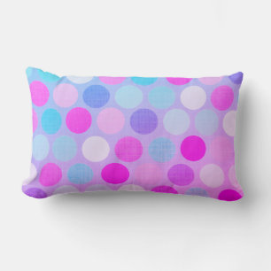 Coloridos puntos de Polka en la almohada lumbar