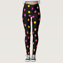 Coloridos puntos de polka Leggings