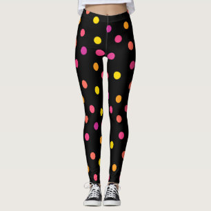 Coloridos puntos de polka Leggings